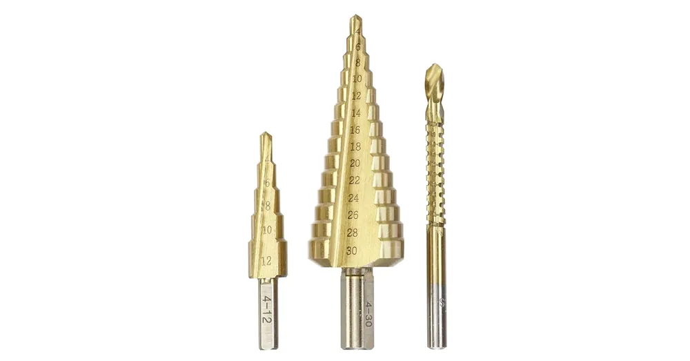 LÉPCSŐS FÚRÓ KÉSZLET 3DB-OS 4-12mm/4-30mm/6mm TITÁN KWB 49525890 Expressz szállítás