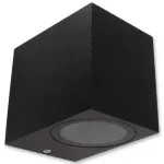 Bestseller MasterLED Lida 81x92 fekete szögletes oldalfali lámpa GU10-es foglalattal