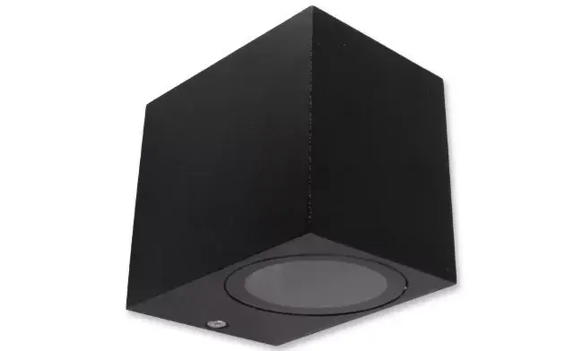 Bestseller MasterLED Lida 81x92 fekete szögletes oldalfali lámpa GU10-es foglalattal