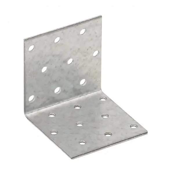 Sarokösszekötő lemez perf. 60 x 60 x 60 / 2 mm horganyzott Árengedmény