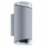 Prémium Strühm Kasjan 225x110 mm szürke ívelt oldalfali lámpa GU-10-es foglalattal