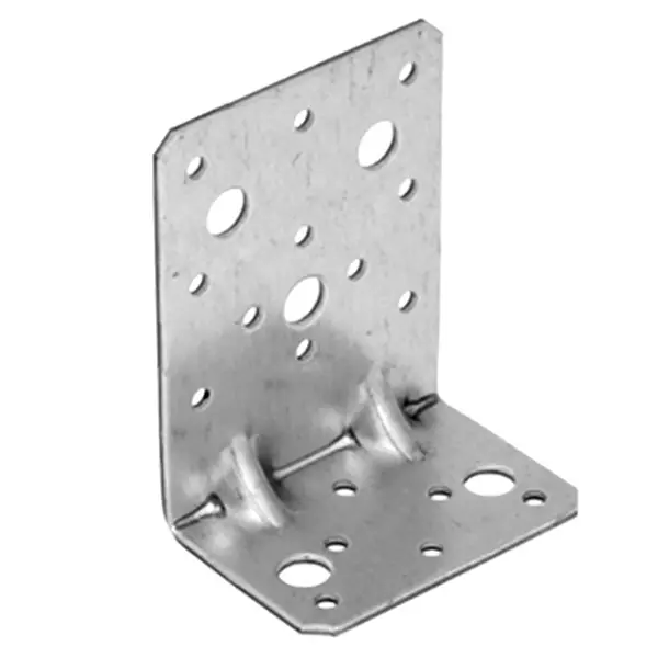 Azonnali szállítás Sarokösszekötő lemez erős. 95 x 53 x 75 / 2,5 mm horganyzott
