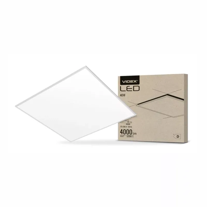 Videx 620 x 620-ös 40 W-os natúr fehér LED panel 4000lm 6000K Legjobb ár