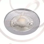 Legkelendőbb Strühm Fin Led IP44 3 W-os süllyesztett natúr fehér ezüst színű kör alakú LED-es mennyezetlámpa
