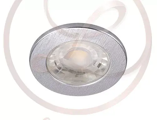 Legkelendőbb Strühm Fin Led IP44 3 W-os süllyesztett natúr fehér ezüst színű kör alakú LED-es mennyezetlámpa