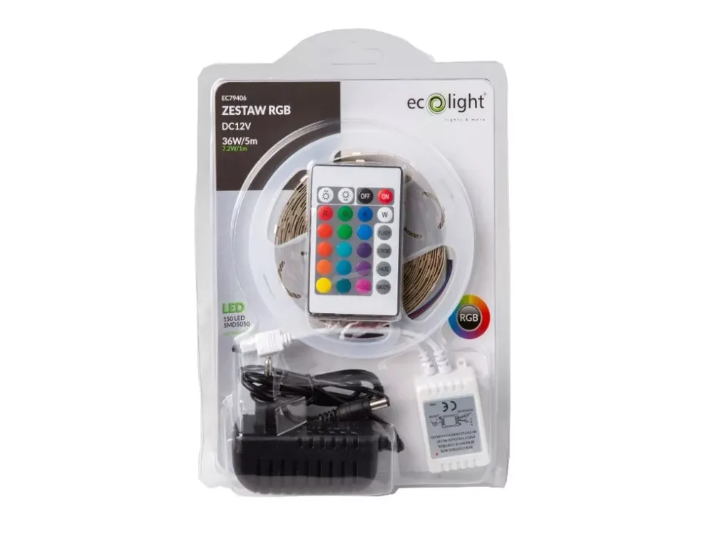Outlet EcoLight beltéri RGB 30 Led/méteres led szalag szett/5 méter