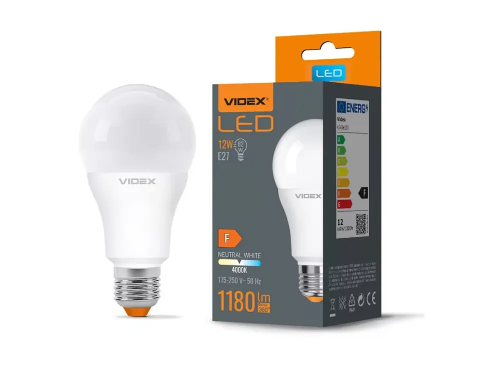 Videx A60 LED izzó 12 W-os natúr fehér E27-es foglalattal Gyors szállítás