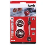 LYUKFŰRÉSZ KÉSZLET 5 RÉSZES 25-51mm+ADAPTER KWB 49598290 Gyors szállítás