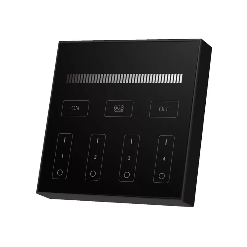 Mi Light 4 zónás falra szerelhető mágneses érintős dimmer fényerő szabályozó fekete színben Ajánlat