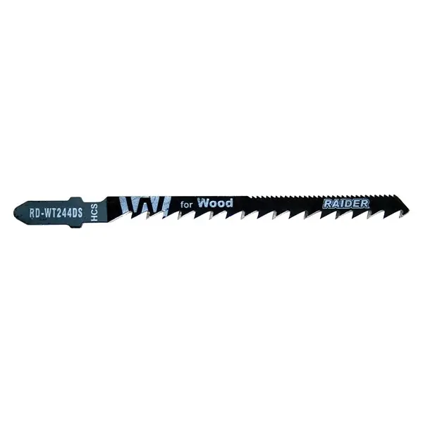 Dekopírfűrészlap "T" fához 100/75 mm fogtáv=4 mm kétoldalas (2 db) Raider Gyors kiszállítás