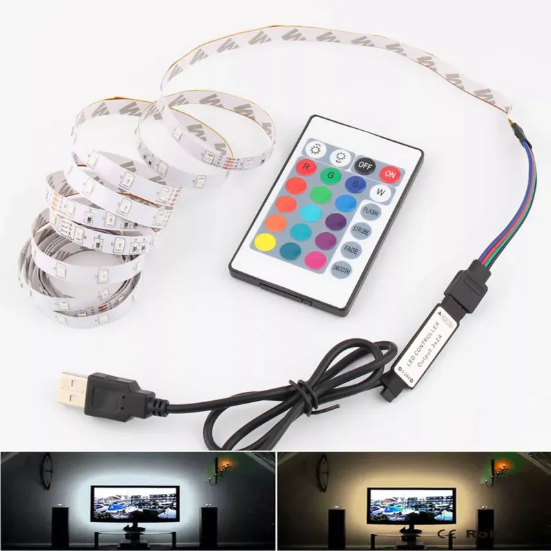 LEDmaster Prémium RGB TV mögötti LED világítás 1 m 24 gombos távirányítóval Utolsó esély
