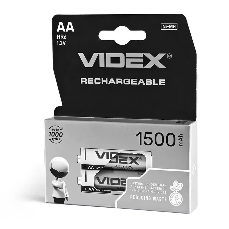 Kedvezményes ár Videx HR6/AA 1500mAh újratölthető akkumlátor (darabár, min. rendelhető mennyiség 2 db)