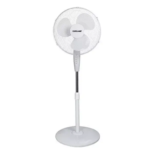 Utolsó esély Eurolamp állóventilátor fehér színű, kerek talppal 60W