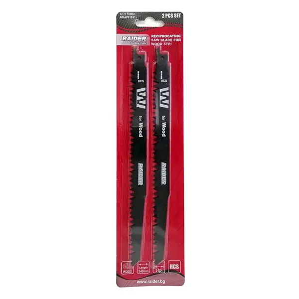 Orrfűrészlap fához 240 mm / 1,5 mm (2 db) Raider Árcsökkenés