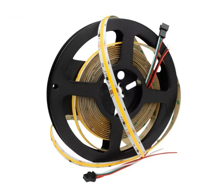 Kiárusítás EcoLight COB Digitális Led szalag hidegfehér 855 lm/méter 9 W/méter 12 V IP20 5m / tekercs