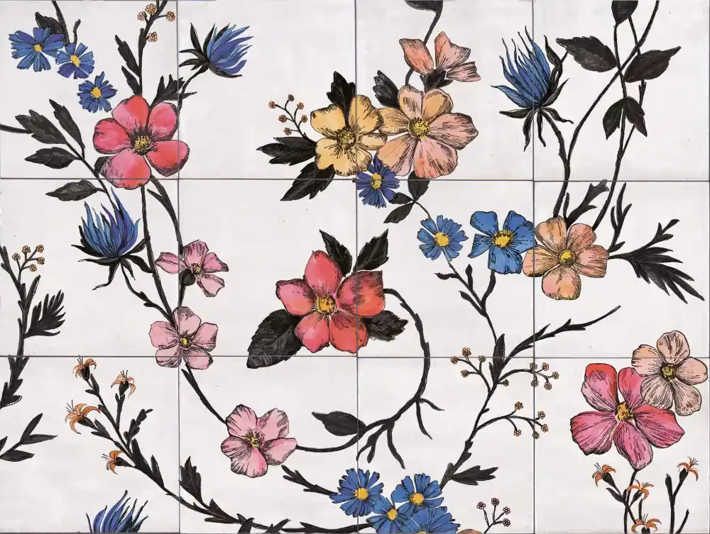 Marazzi Rice Decoro Garden Modulo B 45X60 rusztikus falicsempe dekorszett Utolsó esély
