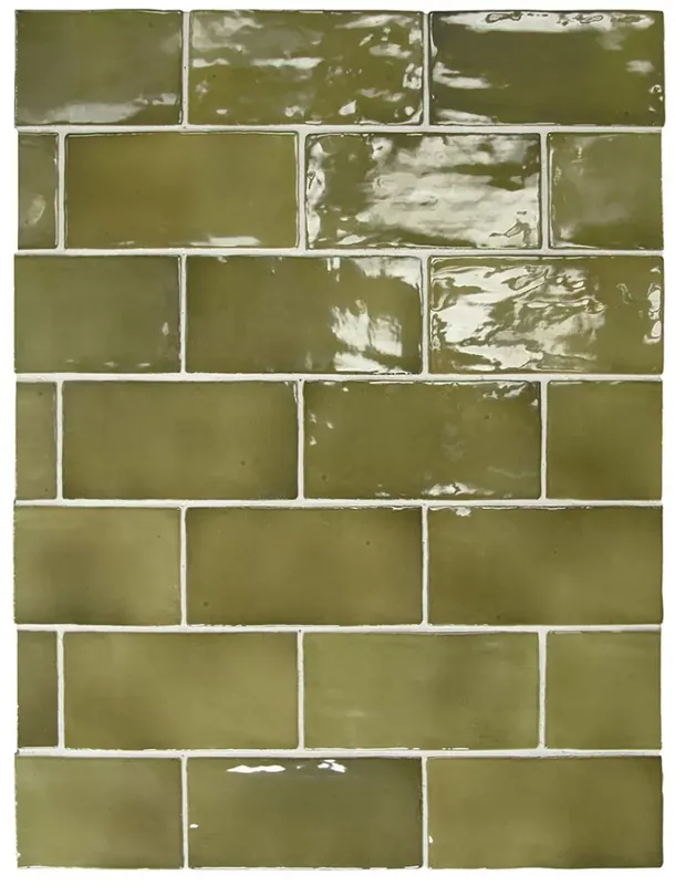 Azonnali szállítás Equipe Manacor Basil Green 7,5x15 - rusztikus falicsempe