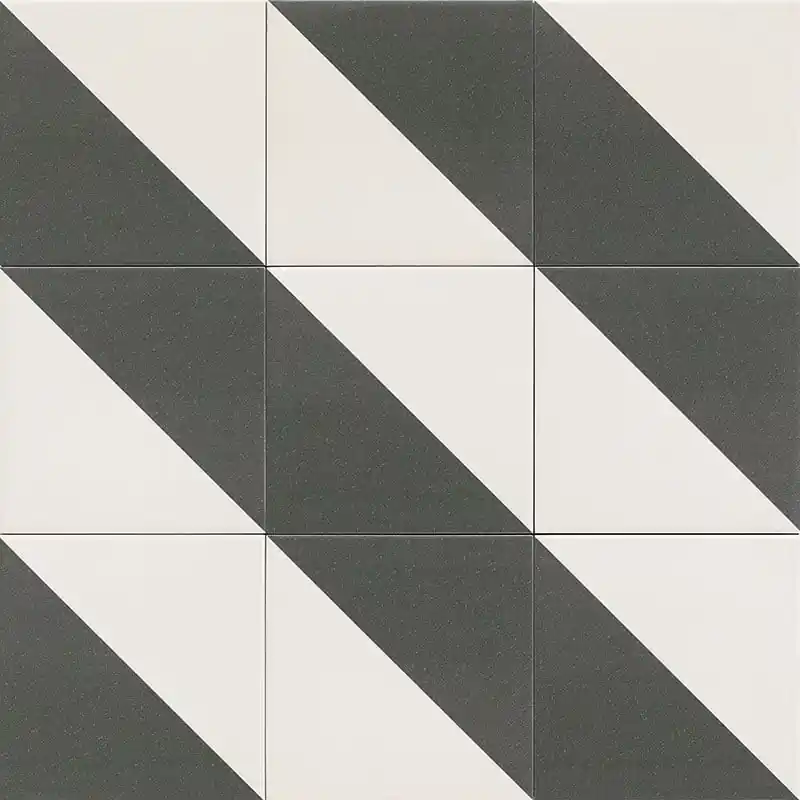 Korlátozott ajánlat Mainzu Fired Middle Black 20x20 - cementlap mintás járólap
