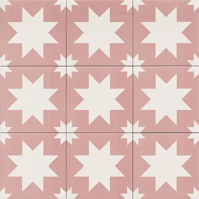 Végkiárusítás Mainzu Fired Star Pink 20x20 - cementlap mintás járólap