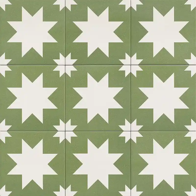 Biztonságos fizetés Mainzu Fired Star Green 20x20 - cementlap mintás járólap