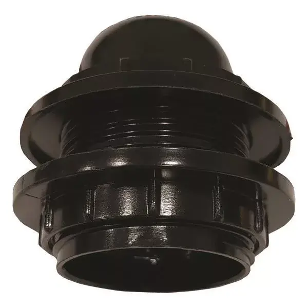 Outlet E27-es fekete műanyag csillár foglalat 220-240V