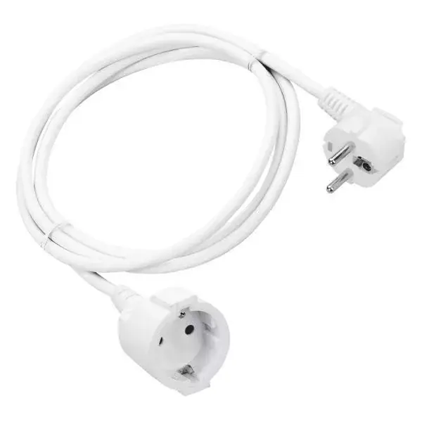 Végkiárusítás Földelt hálózati hosszabbító fehér 3Χ1.5mm7m 16A 220-240V