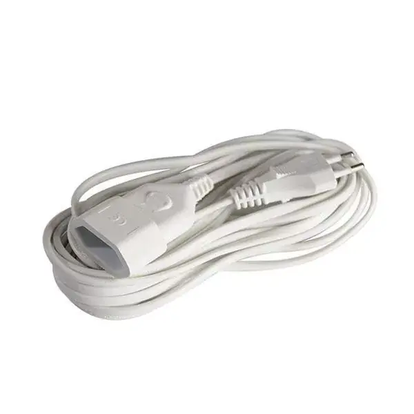 Földeletlen hálózati hosszabbító fehér 2Χ0.75mm 5m 10A 220-240V Ne maradj le