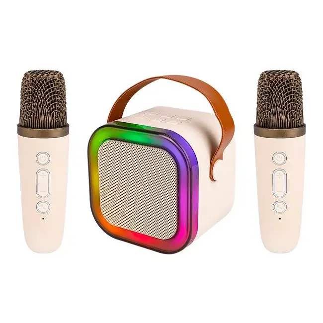 MasterLED Hordozható karaoke szett Bluetooth hangszóróval és 2 mikrofonnal Azonnal elérhető
