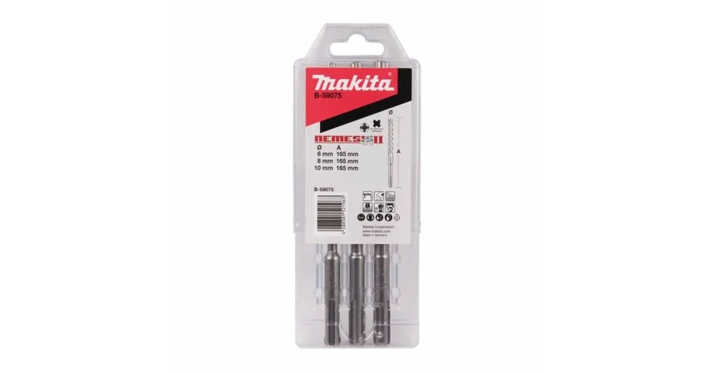 Árcsökkenés MAKITA B-59075 SDS PLUS BETONFÚRÓ KÉSZLET 3DB NEMESIS II - 6,8,10*165mm
