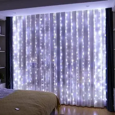 MasterLED 3x3m-es LED függöny hideg fehér USB csatlakozóval és távirányítóval Csak ma