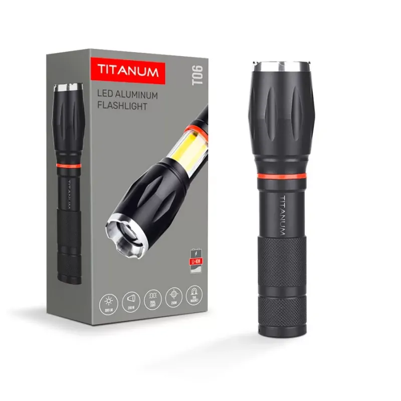 Videx TITANUM hordozható LED zseblámpa 6500K 300lm TLF-T06 Olcsó