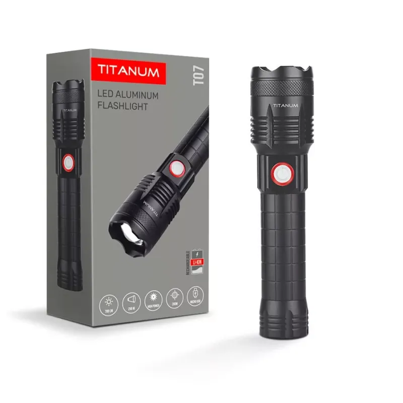 Videx TITANUM hordozható LED zseblámpa 6500K 700lm TLF-T07 Biztonságos fizetés