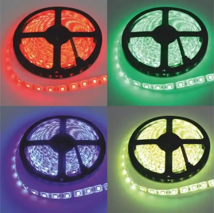 Végkiárusítás EcoLight 60 Led/méteres 12 V-os beltéri RGB + meleg fehér led szalag 5 m / tekercs