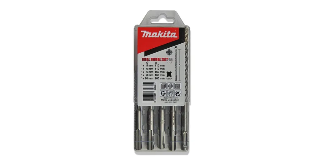 MAKITA B-58992 SDS PLUS BETONFÚRÓ KÉSZLET 5db NEMESIS D5,6*110 - 6,8,10*160 Azonnal elérhető