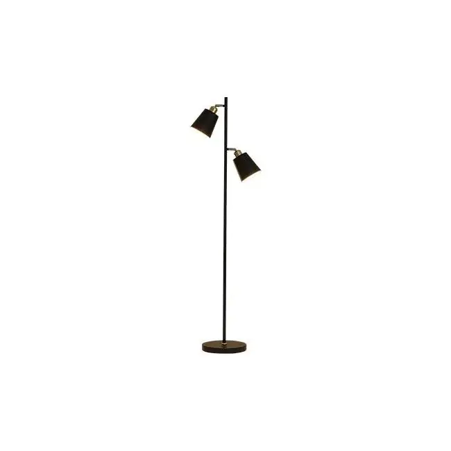 Azonnal elérhető MasterLED Koko fekete/arany színű állólámpa 155 cm 2x E27-es foglalattal