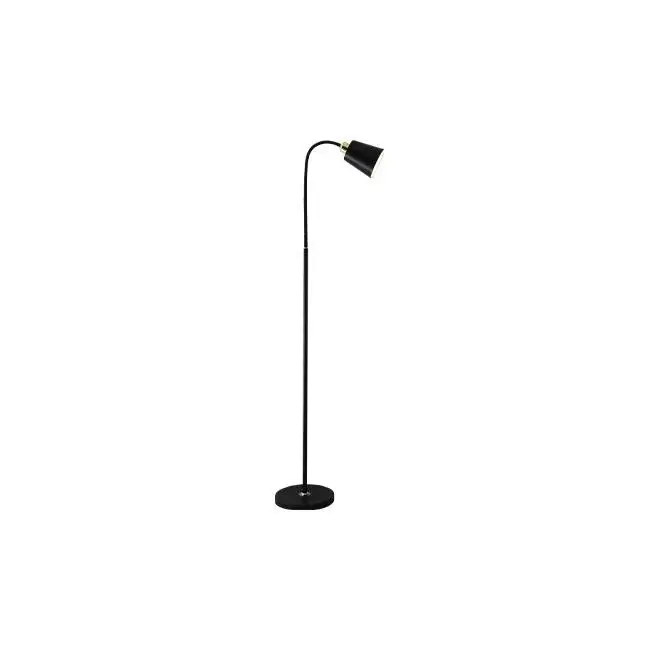 MasterLED Koko fekete/arany színű állólámpa 155 cm E27-es foglalattal Prémium