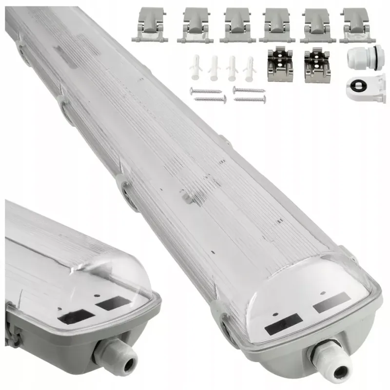 Biztonságos vásárlás Berge 120 cm-es üres armatúra 2x18 W-os víztiszta fedéllel