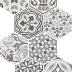 Hexatile Patchwork Harmony B&W 17,5x20 hatszögletű Outlet