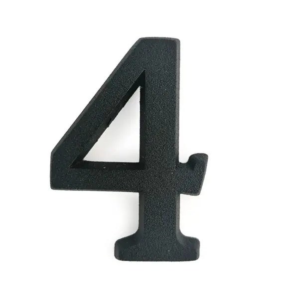 Ajtószám öntapadós matt fekete "4" 4,5cm Kedvezményes ár