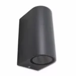 MasterLED Luna Oldalfalra helyezhető fekete matt kerti lámpatest ívelt oldalú két irányba világító cserélhető fényforrással Utolsó esély