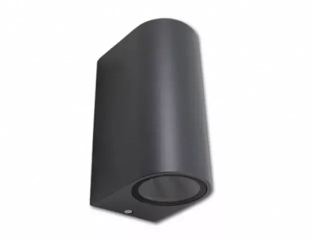 MasterLED Luna Oldalfalra helyezhető fekete matt kerti lámpatest ívelt oldalú két irányba világító cserélhető fényforrással Utolsó esély