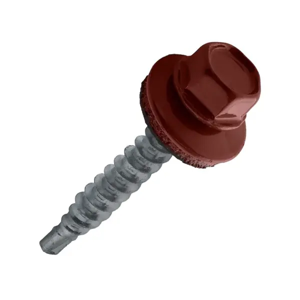 Expressz kézbesítés Sorolócsavar fához 4,8 x 35 hatlapf. EPDM alátét oxidvörös RAL3009 (20 db)