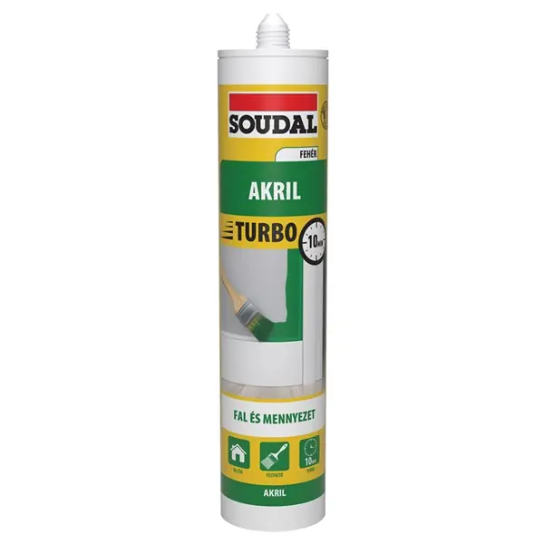 Akril turbó tömítő 280 ml fehér Soudal Legnépszerűbb