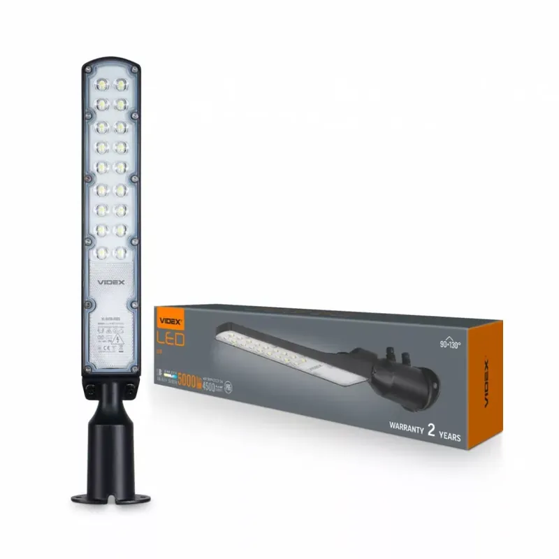 Videx LED forgatható 100 W-os fekete színű LED utcai lámpa 5000K IP65 Utolsó esély