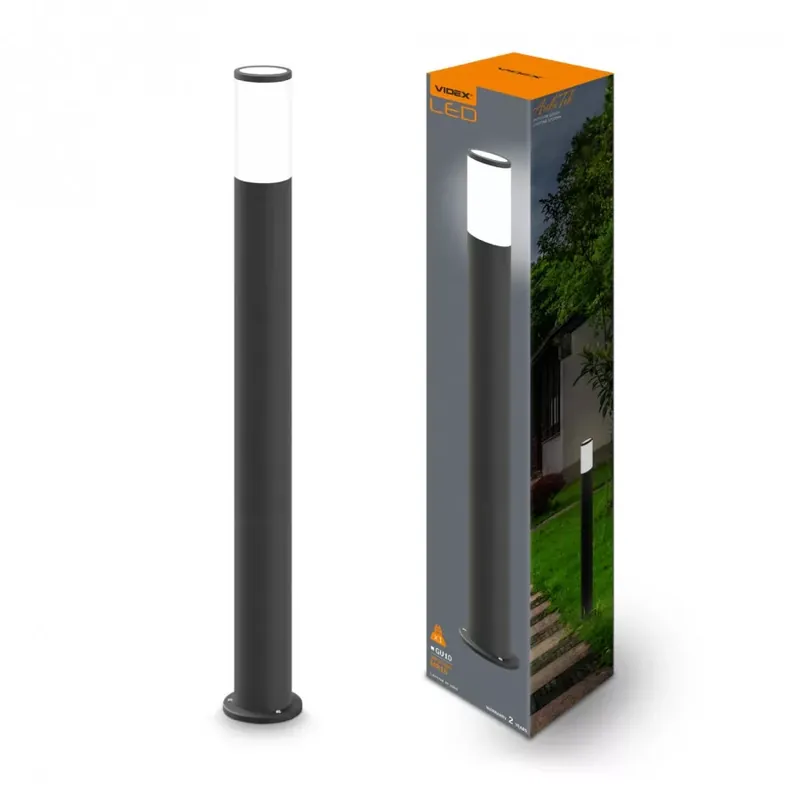 Videx kerek kerti 60 cm-es fekete színű állólámpa GU10-es foglalattal Gyors kiszállítás