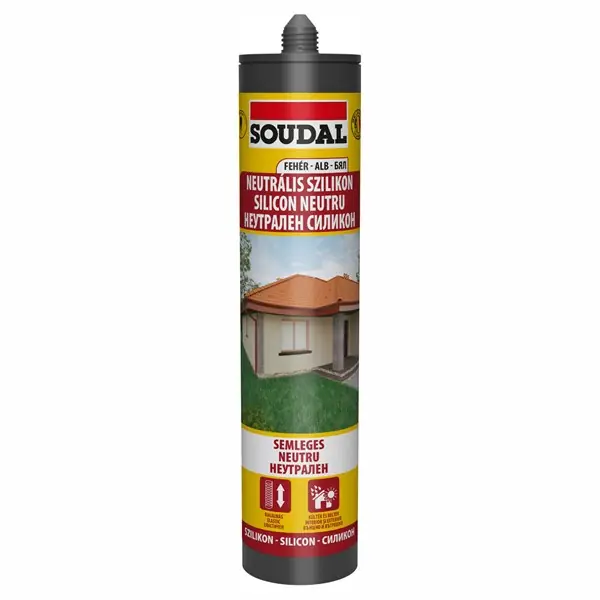 Kiárusítás Szilikon 280 ml neutrális fehér Soudal