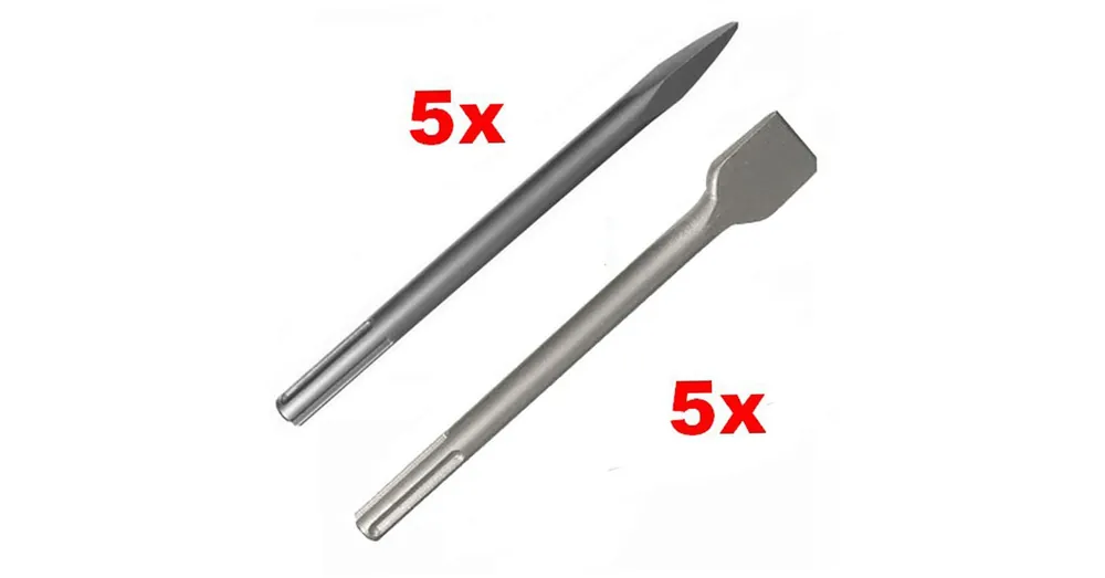 MAKITA D-35324-10 SDS MAX VÉSŐ KÉSZLET 10DB-OS 5DB HEGYES, 5DB LAPOS 400mm Exkluzív ajánlat