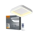Videx Led Edge 72 W-os ø450mm fehér négyzet alakú LED távirányítós mennyezeti lámpa Szuper akció