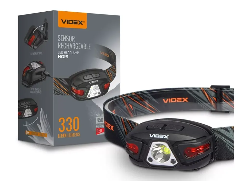 Videx LED Fejlámpa natúrfehér újratölthető akkumulátorral H015 Újdonság