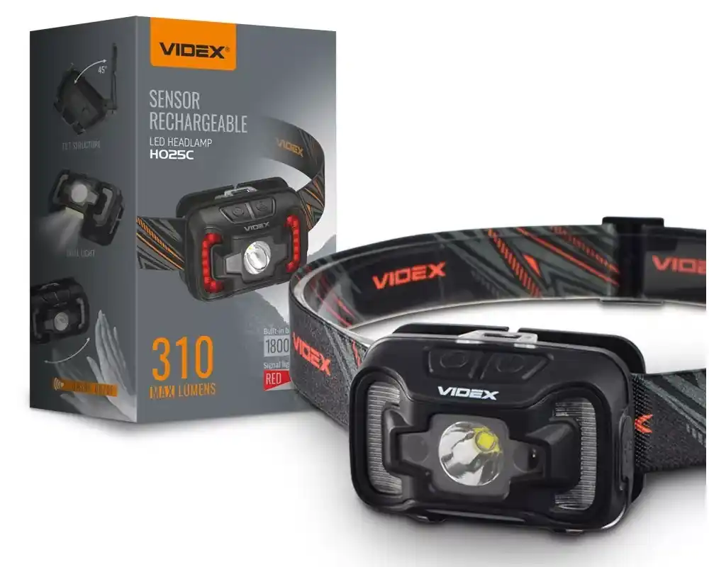 Videx LED Fejlámpa natúrfehér újratölthető akkumulátorral H025C Kiárusítás
